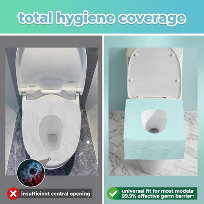 Toilet Covers Non-Slip & Individually Wrapped | Ultimate Travel Bathroom Hygiene Essentials