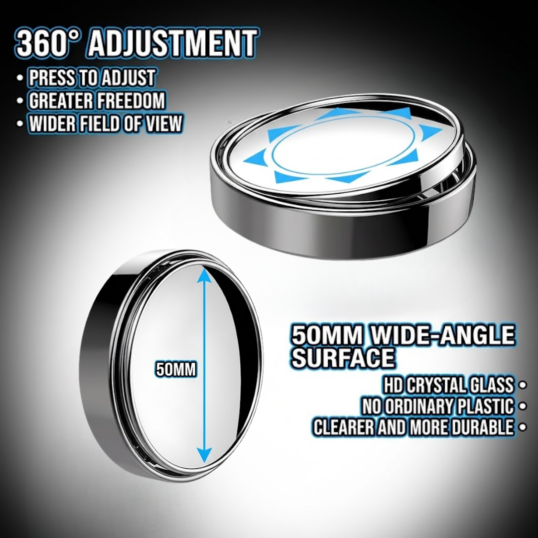 Car rearview mirror small round mirror reversing artifact blind spot auxiliary mirror mirror 360 degree wide angle super clear blind spot mirror