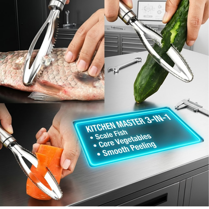 Pro-Grade Stainless Steel Fish Scaler | Effortless & Mess-Free Scale Remover Tool