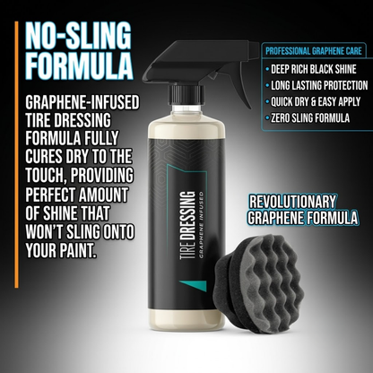 Free Sponge on Graphene Tire Dressing & Ceramic Spray | Waterproof High-Gloss Shine