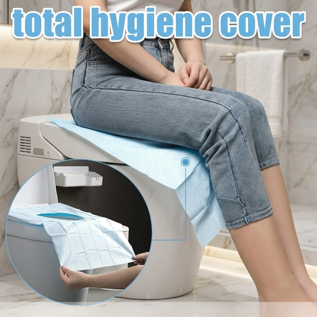 Toilet Covers Non-Slip & Individually Wrapped | Ultimate Travel Bathroom Hygiene Essentials