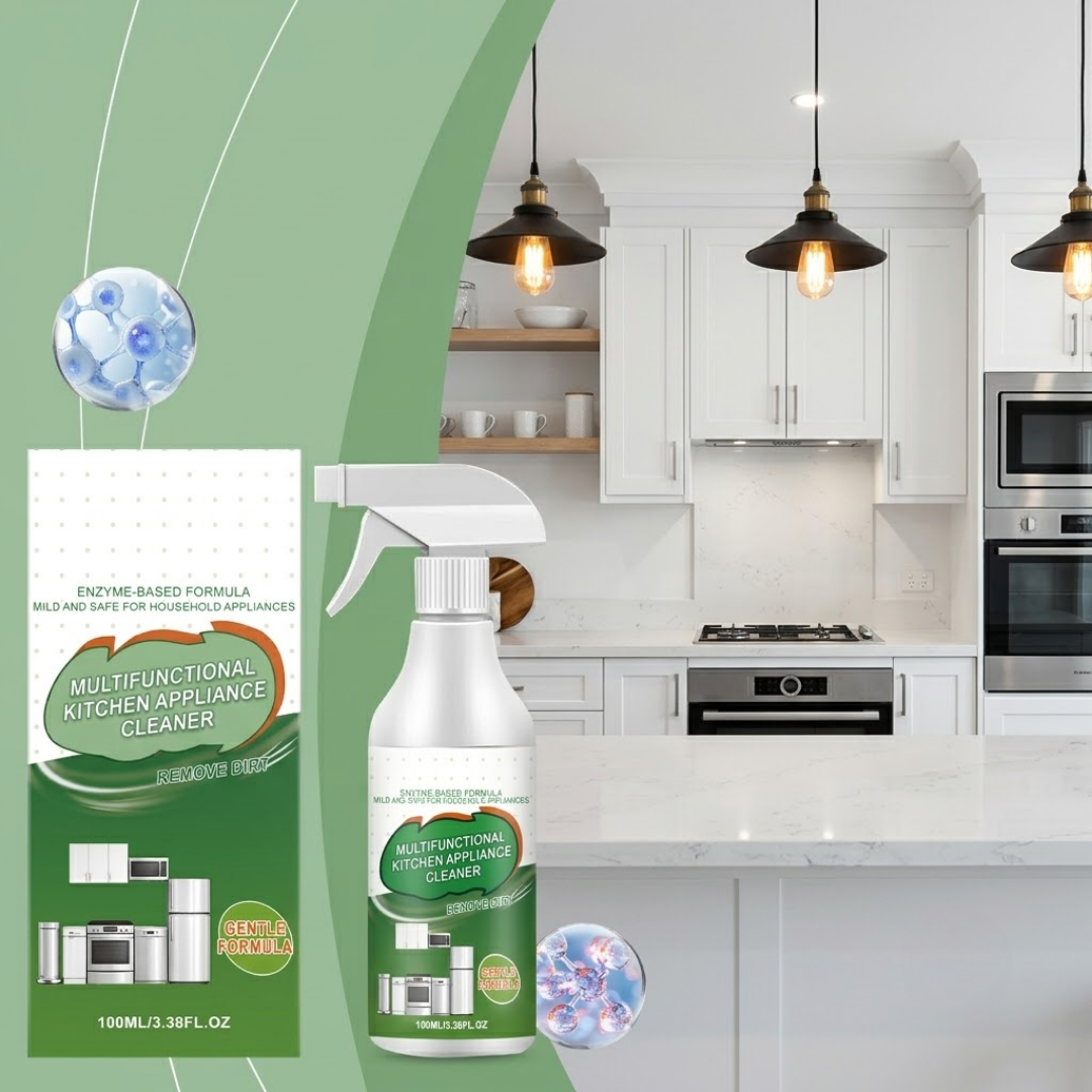 Effortless Grease Removal — Stoves, Range Hoods, & Sinks — Powerful Enzyme Action: Multifunctional Kitchen Appliance Cleaner