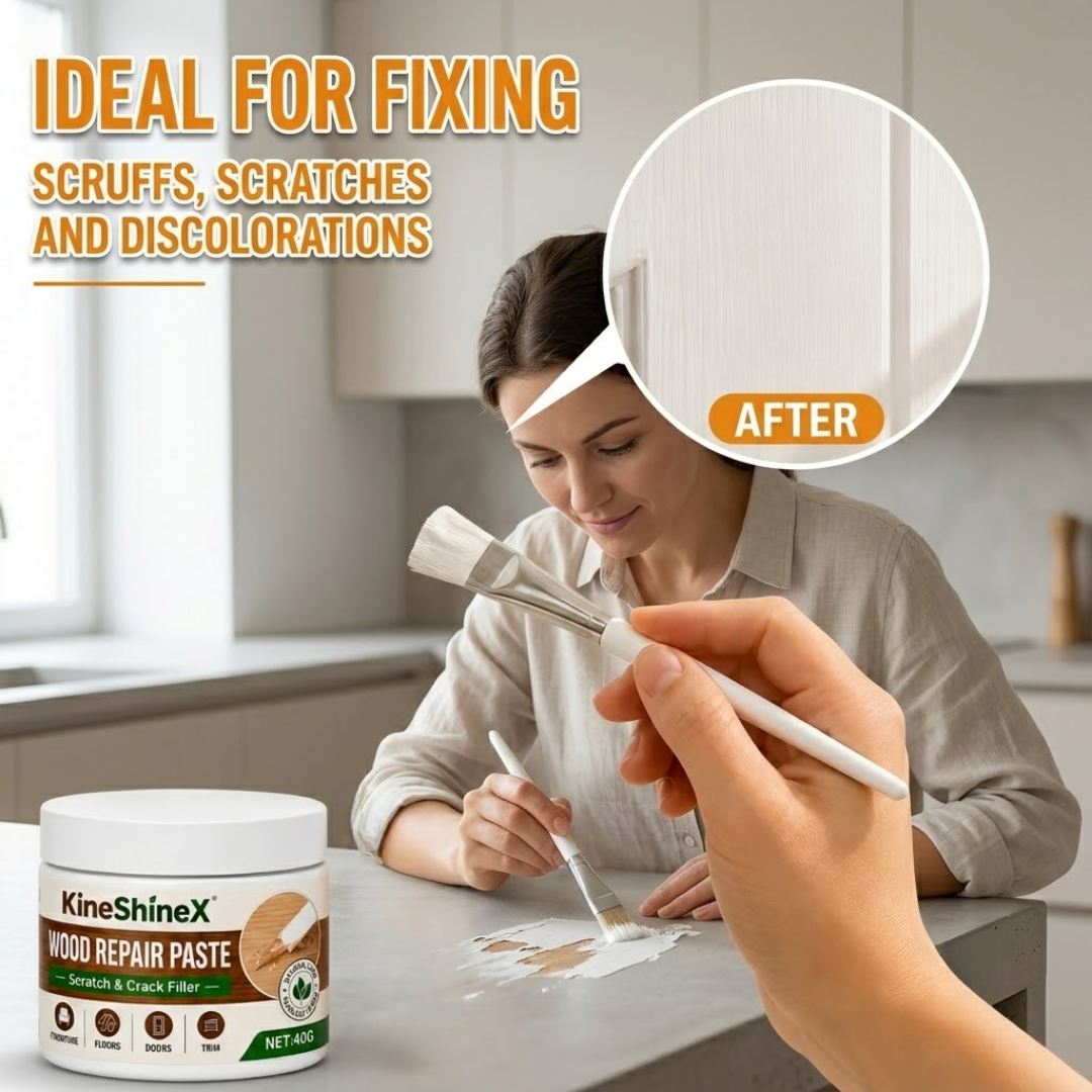 Premium Wood Repair Paste | Fast-Drying Scratch & Crack Filler for Furniture, Floors, Doors & Cabinets