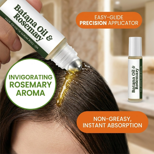 Rosemary & Batana Scalp Serum Roll-On – Daily Hair & Scalp Support for Fuller-Looking Hair