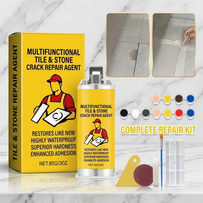 Tile & Stone Crack Repair Kit | 100% Waterproof Quick-Drying Epoxy Paste for Ceramic, Marble & Floor Hole Restoration