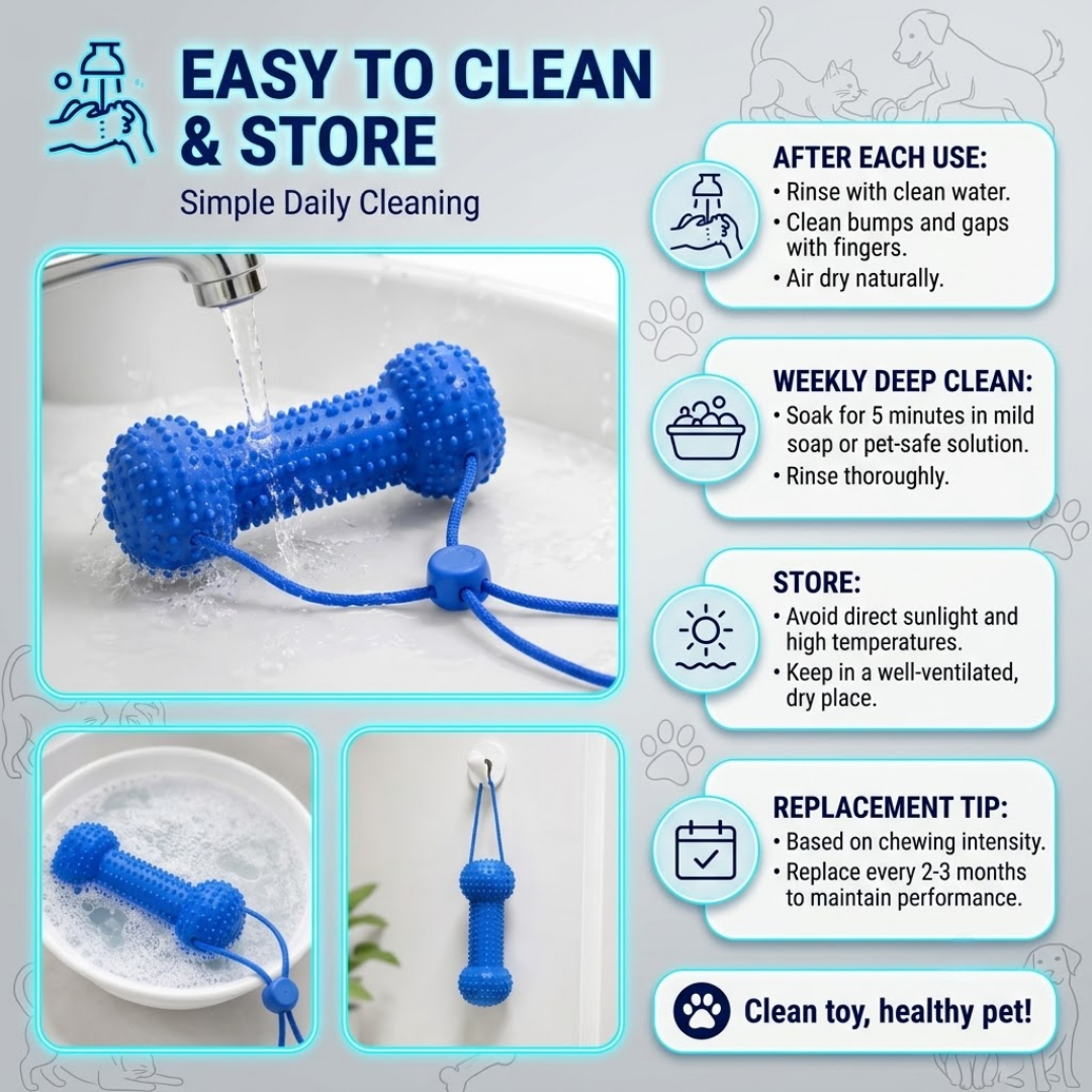 FreshWoof™ Pro: 7-in-1 Dog Dental Chew Toy & Reusable Mouth Opener | Food-Grade Silicone Teeth Cleaning Prop for Small, Medium & Large Dogs