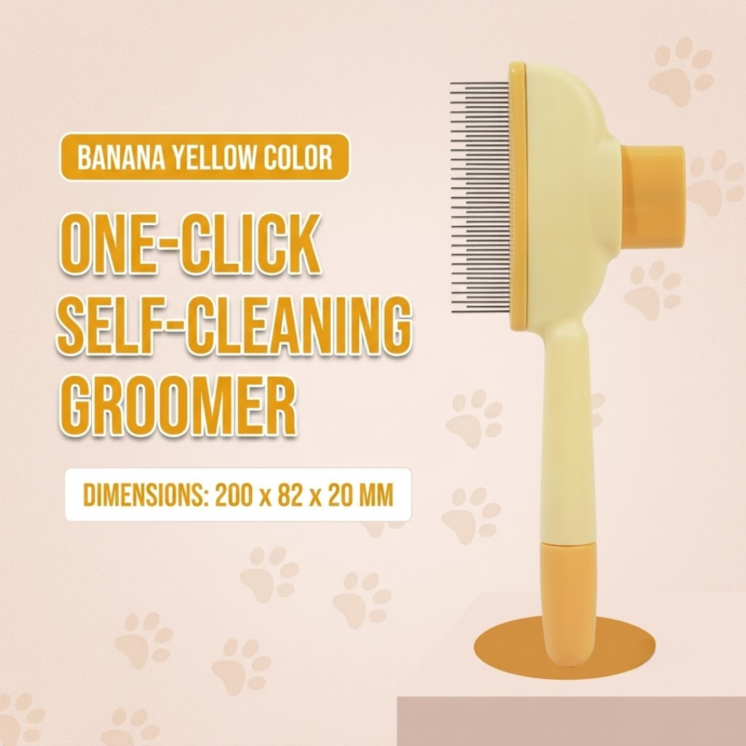 🌟 Ultimate Pet Grooming Comb | One-Click Self-Cleaning Brush for Dogs & Cats 🌟