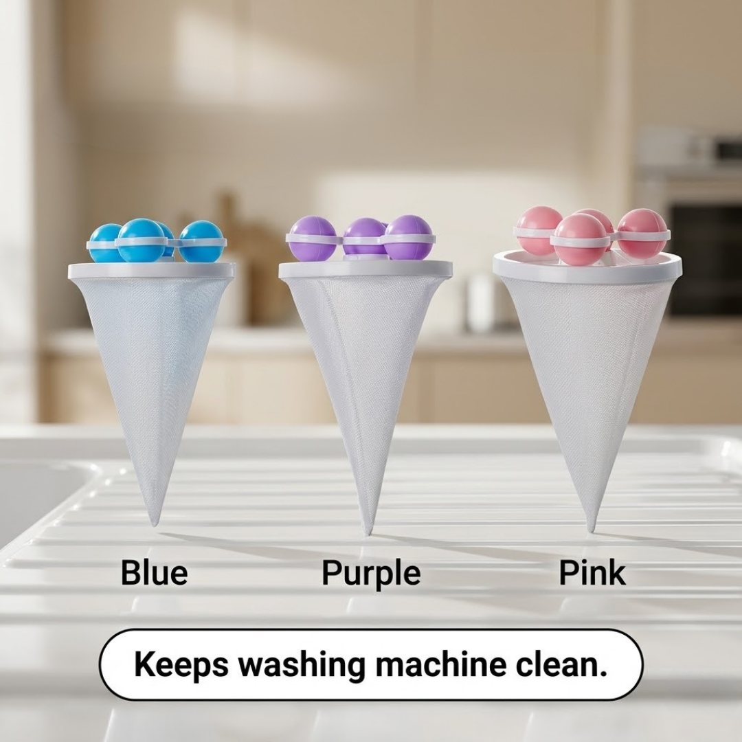 Reusable Floating Hair Filter Bag | Washing Machine Lint & Pet Hair Catcher for Laundry Cotton