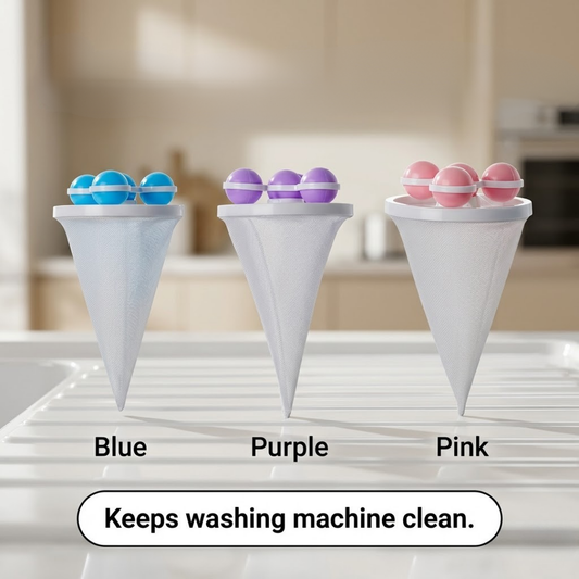Reusable Floating Hair Filter Bag | Washing Machine Lint & Pet Hair Catcher for Laundry Cotton