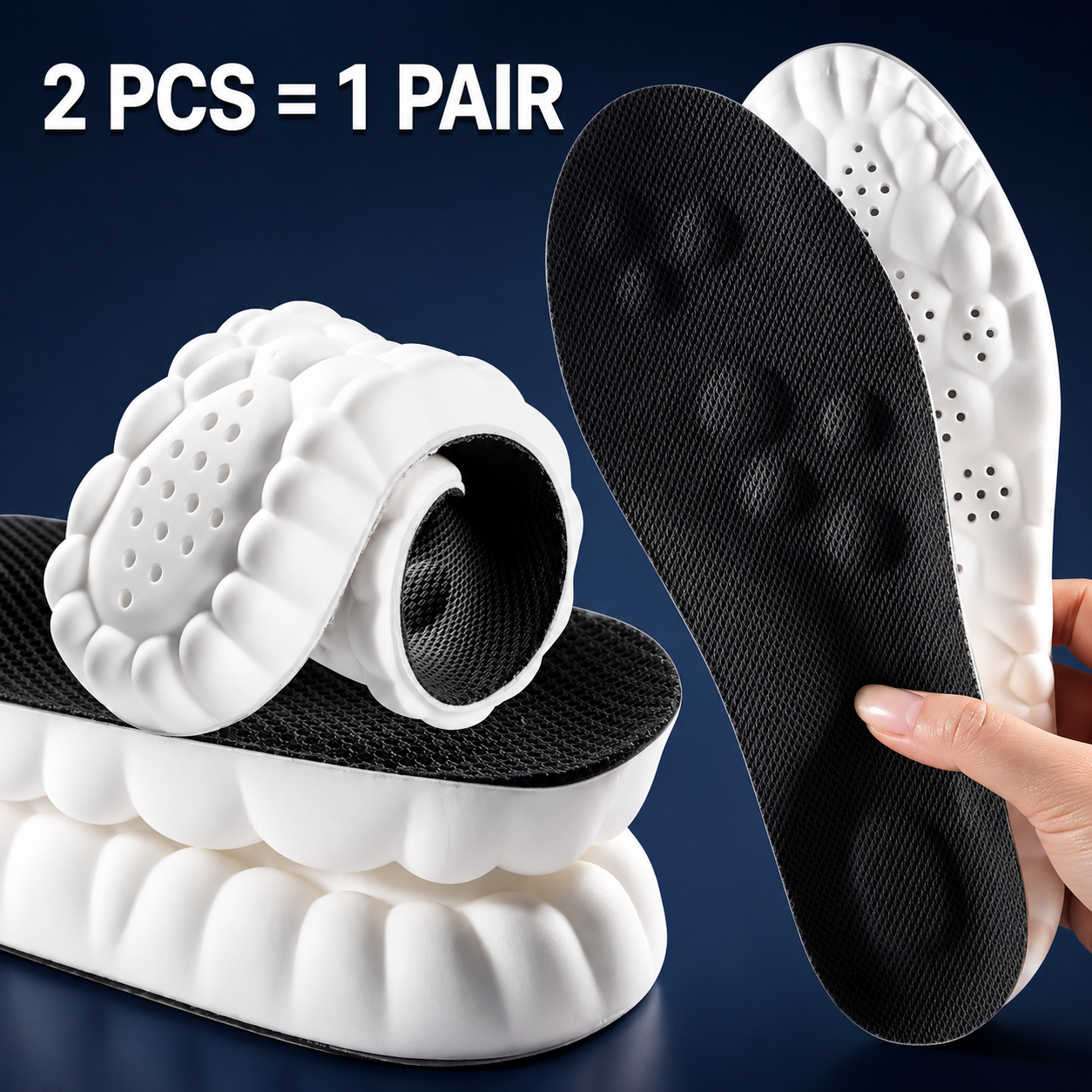 3-Layer Rebound Comfort Insoles for Everyday Shoes