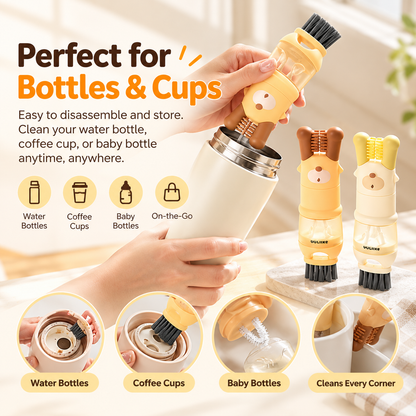 5-in-1 Bottle & Cup Cleaning Brush | Compact Multi-Use Cleaner