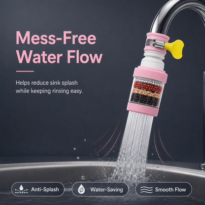 Faucet Filter Household Kitchen Six-Layer Filter Anti-Splash Shower Water Purification Water-Saving Universal Multi-Functional Water Filter