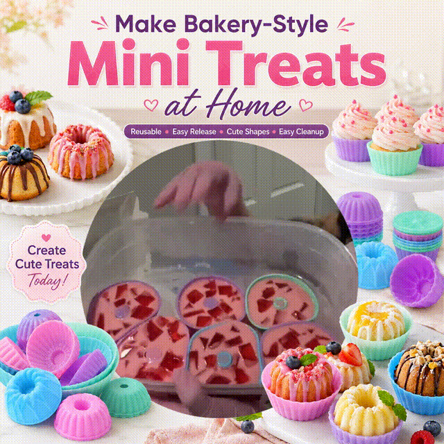 Silicone Baking Cups Set – Nonstick Reusable Muffin & Dessert Molds