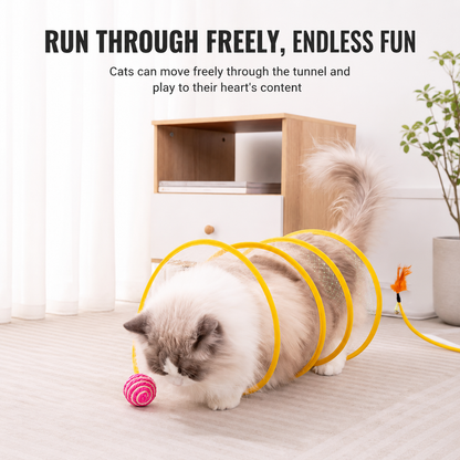 Foldable Interactive Cat Tunnel Toy