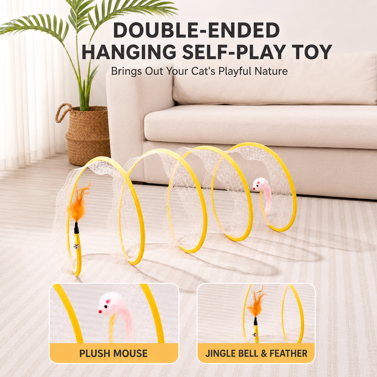 Foldable Interactive Cat Tunnel Toy