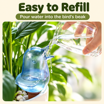 Adorable Bird Self-Watering Spikes | Automatic Terracotta Plant Waterer for Indoor & Office Gardens