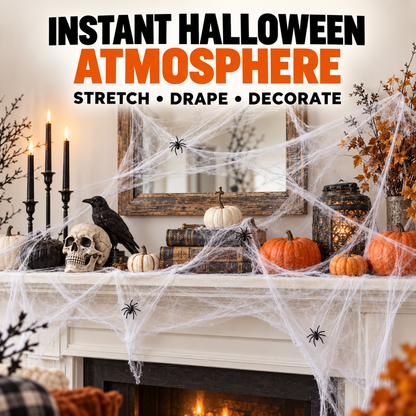 Stretchable Halloween Spider Web Decoration