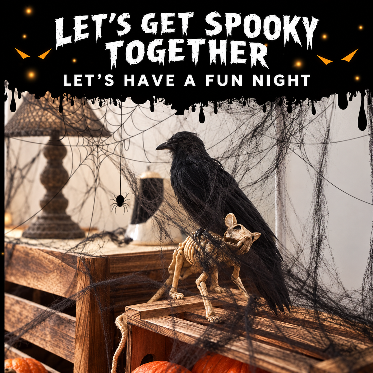 Stretchable Halloween Spider Web Decoration
