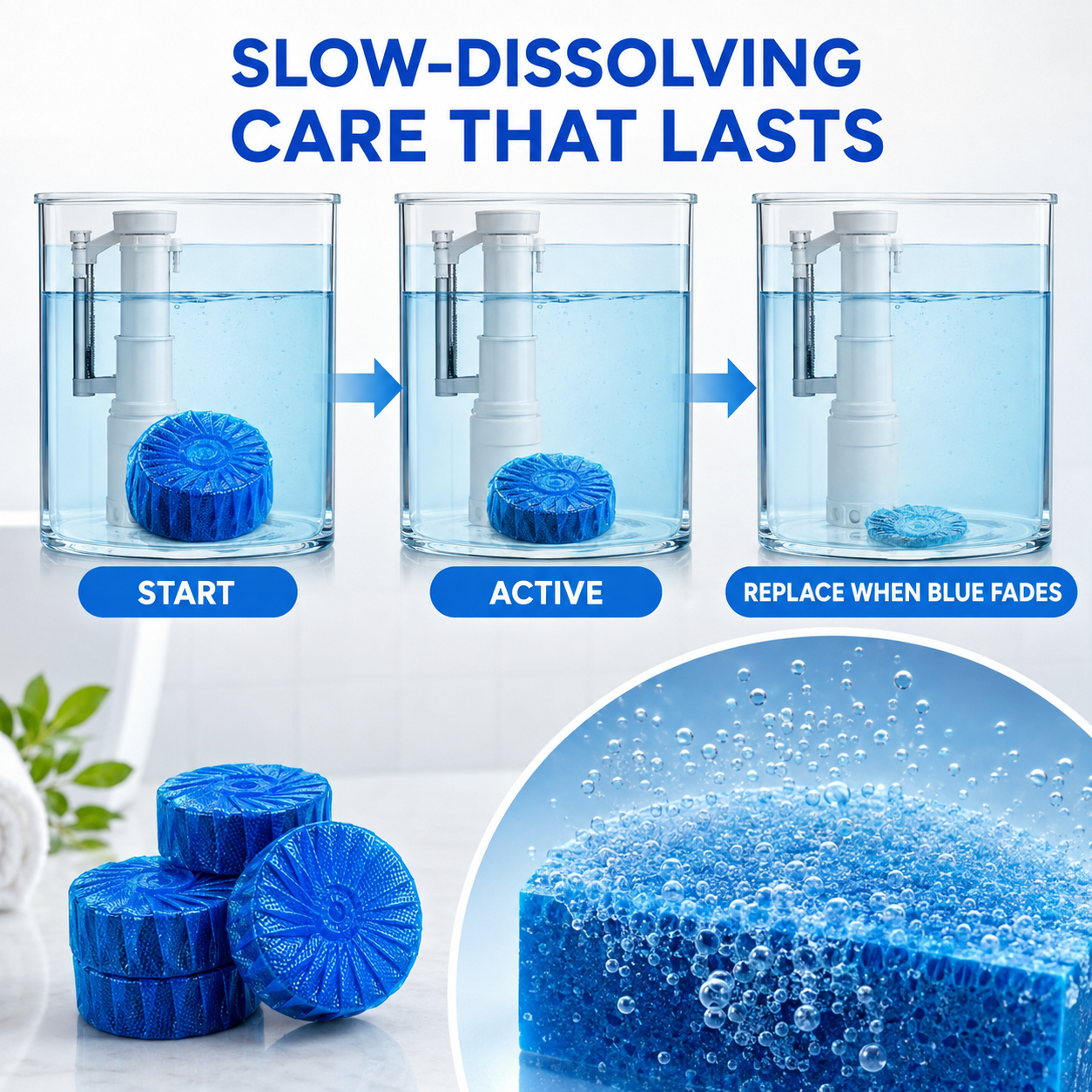 Blue Bubble Toilet Cleaner Automatic Toilet Cleaning Agent Concentrated Toilet Deodorizer Household Toilet Cleaner