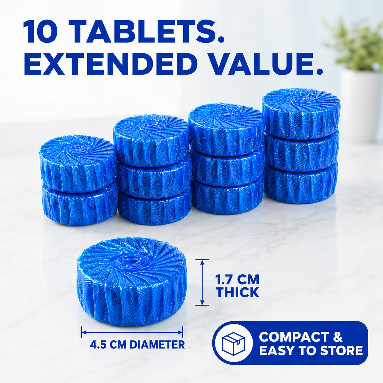 10pc: 1-Pack 🚽 (Great Value for Multiple Bathrooms)