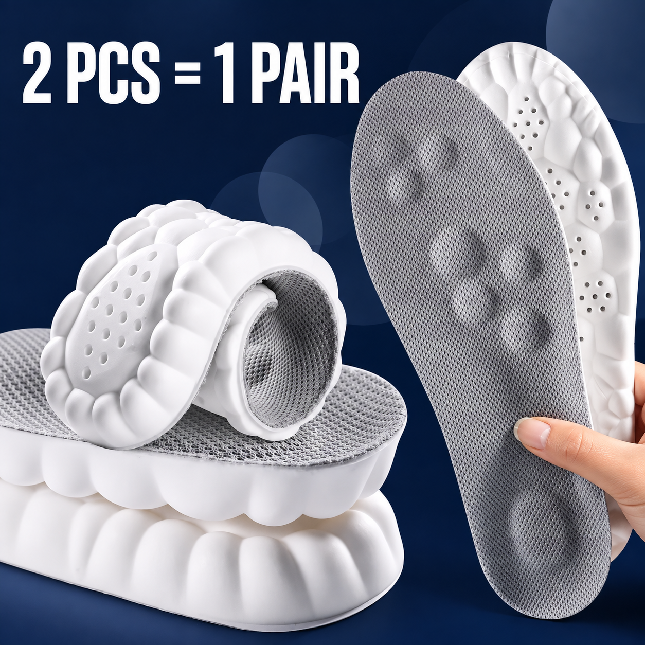 3-Layer Rebound Comfort Insoles for Everyday Shoes
