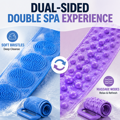 Ergonomic Silicone Back Scrubber | Dual-Sided Exfoliating Bath Brush & Deep-Tissue Massager for Pain-Free Reaching