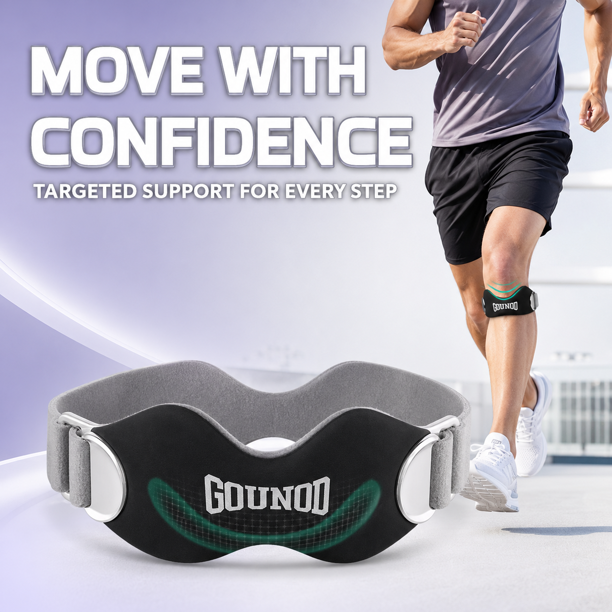 GOUNOD Sports Patella Belt Professional Basketball Knee Pad Running Patella Meniscus Protection Belt Cycling Sports Protector
