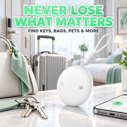 Mini Smart Bluetooth Tracker Tag | Waterproof GPS Locator for Keys, Wallets, Pets & Luggage | Compatible with Apple "Find My" Network
