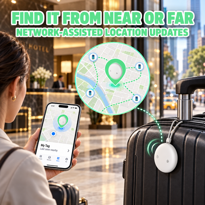 Mini Smart Bluetooth Tracker Tag | Waterproof GPS Locator for Keys, Wallets, Pets & Luggage | Compatible with Apple "Find My" Network