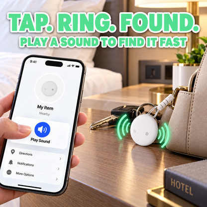 Mini Smart Bluetooth Tracker Tag | Waterproof GPS Locator for Keys, Wallets, Pets & Luggage | Compatible with Apple "Find My" Network