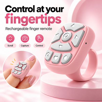 Bluetooth Fingertip Remote Control – Scroll, Snap & Like on Any Phone, Effortlessly! 🤳💤