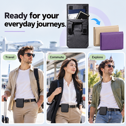 Invisible Anti-Theft Belt Wallet | Foldable Passport & Cash Pouch for Secure Travel