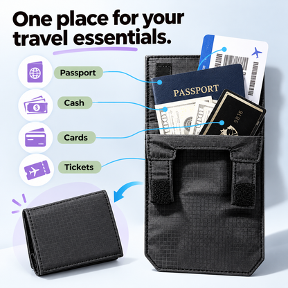 Invisible Anti-Theft Belt Wallet | Foldable Passport & Cash Pouch for Secure Travel
