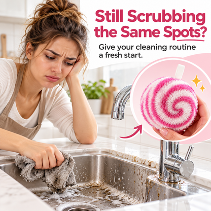 Desktop cleaning ball, bathroom countertop cleaning brush, bathroom sink, bathtub, washbasin, vanity, faucet brush