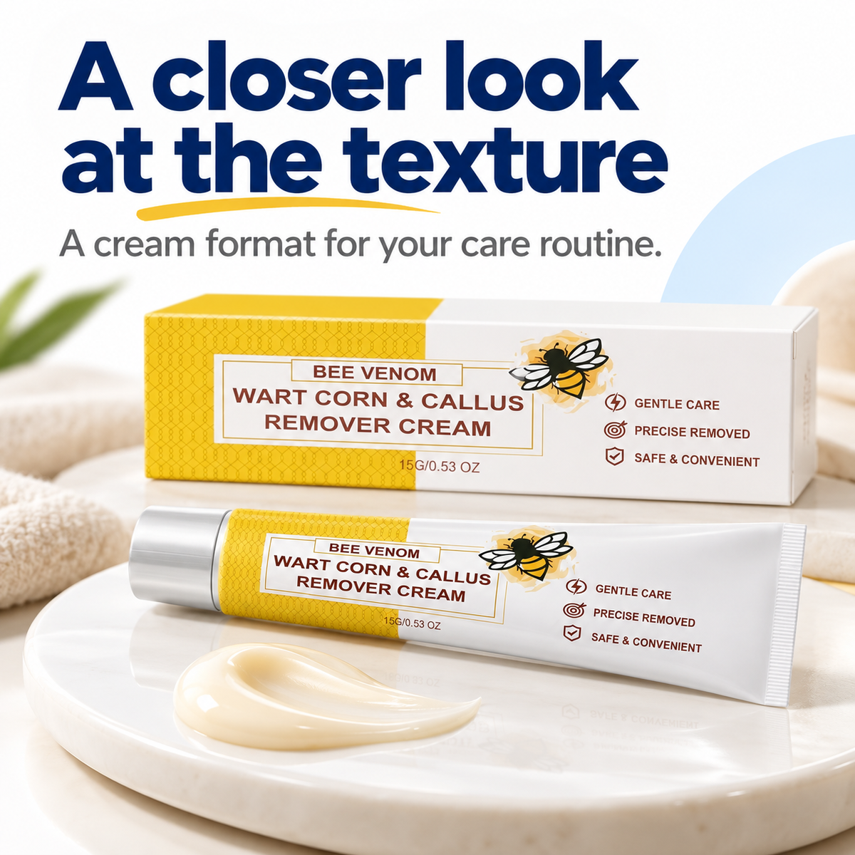 Bee Venom Corn & Callus Remover Cream: Gentle, Precise & Safe Foot Care Routine (15g)