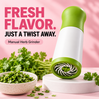 Stainless Steel Mincer for Cilantro, Parsley & Fresh Garnishes | Easy Twist Operation & Clean-Up