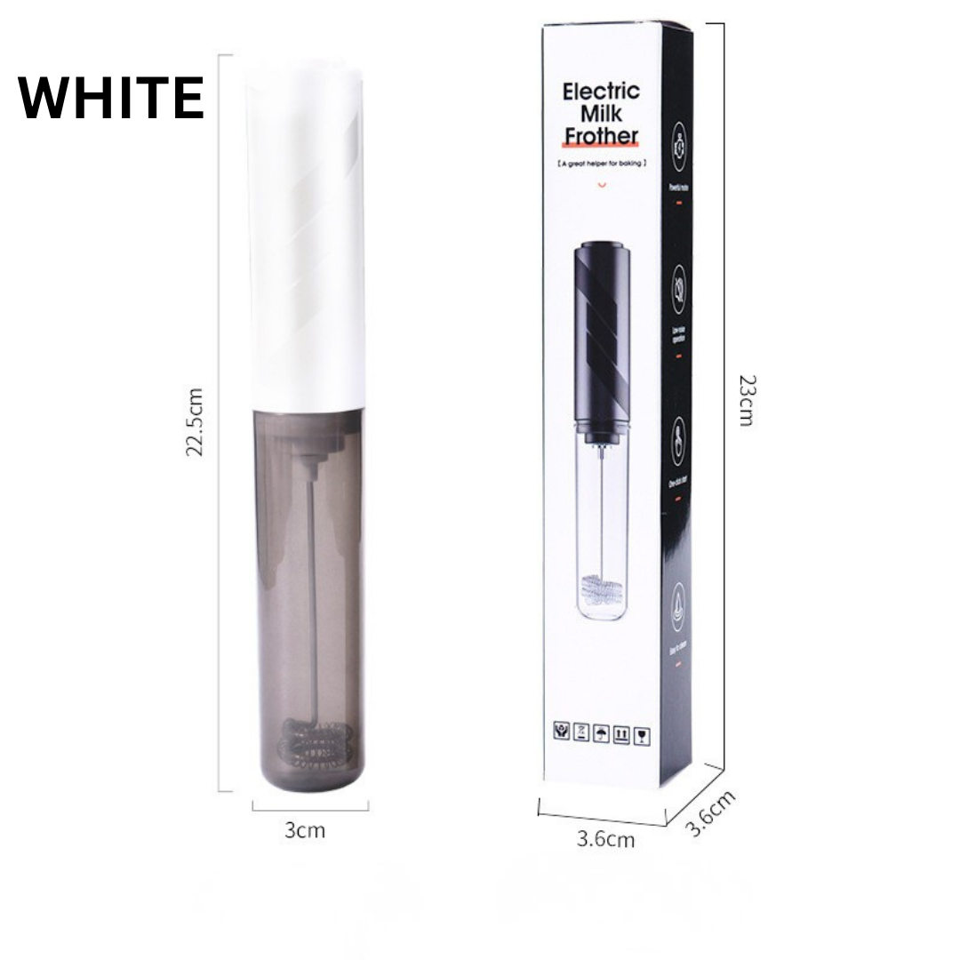 Handheld Milk Frother with Cover - 15-Second Silent Drink Mixer