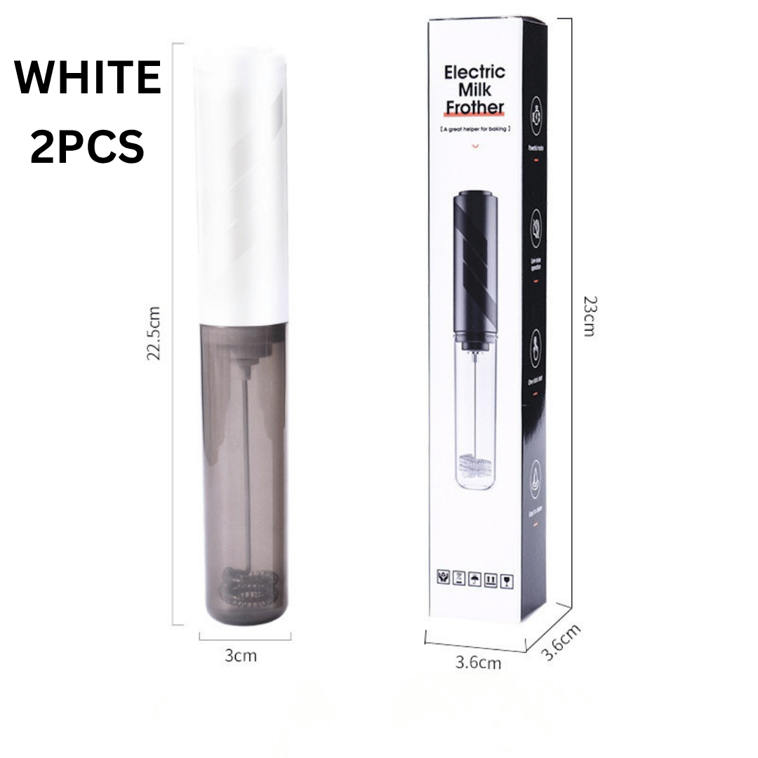 Handheld Milk Frother with Cover - 15-Second Silent Drink Mixer