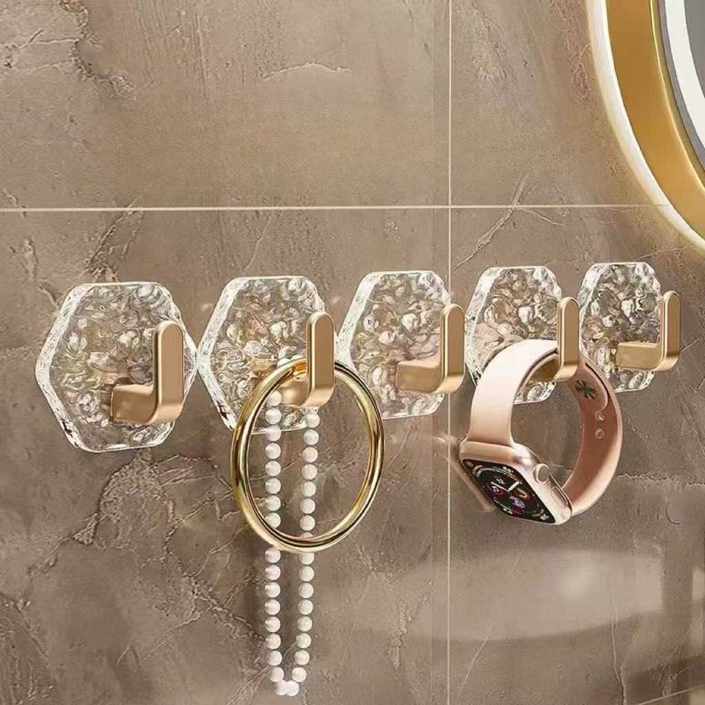 Self-Adhesive Hexagonal Hooks – Heavy Duty & Waterproof (10/20 Pack)
