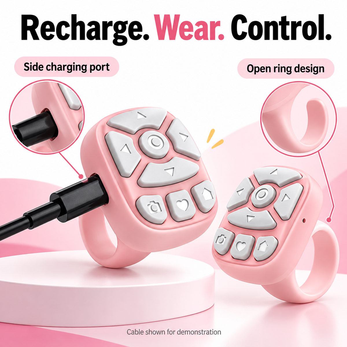 Bluetooth Fingertip Remote Control – Scroll, Snap & Like on Any Phone, Effortlessly! 🤳💤
