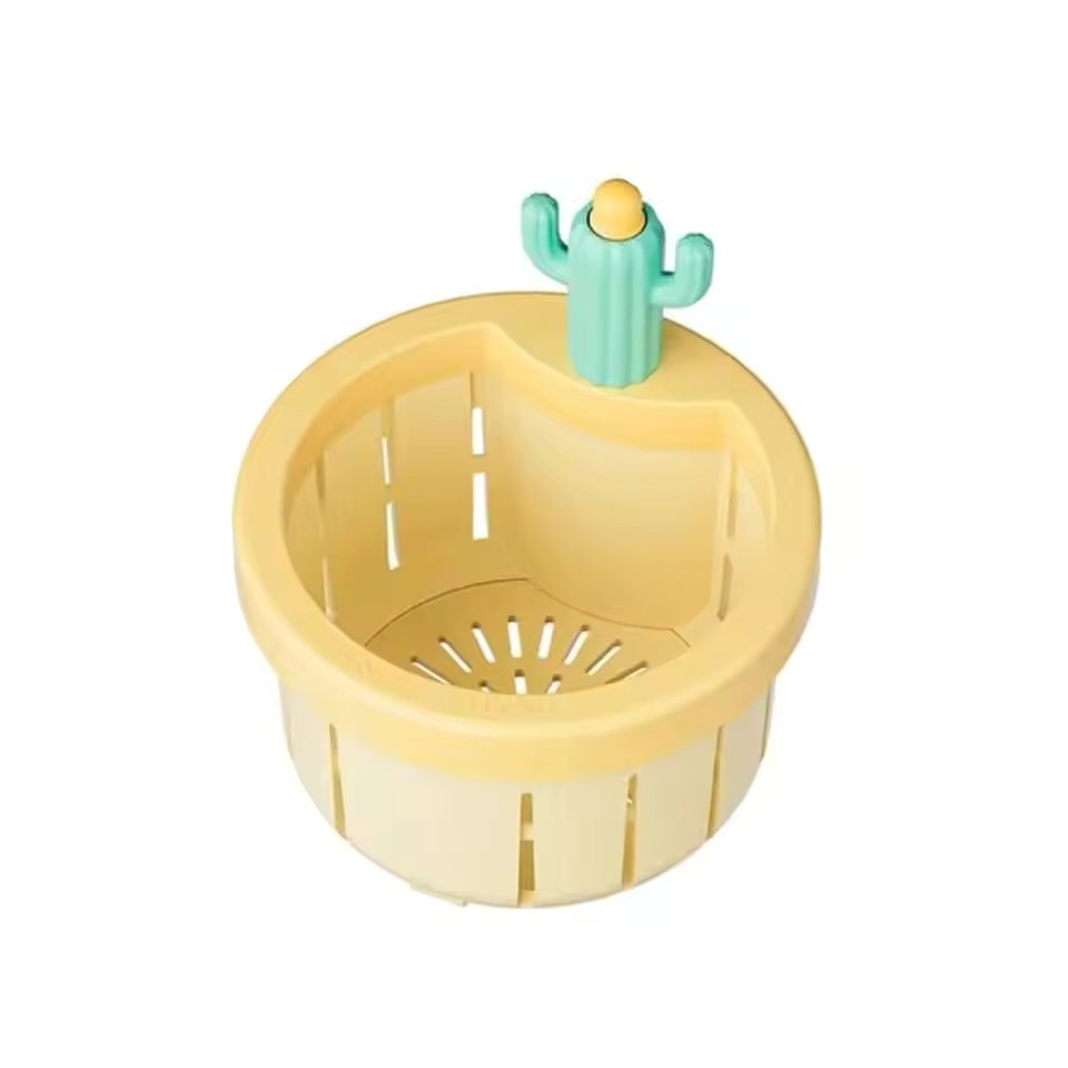 Cactus Sink Strainer: Stop Gross Clogs with One-Click Waste Disposal!