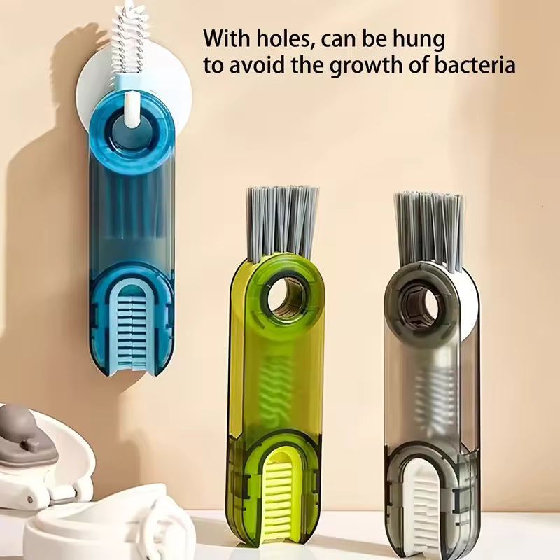 3-in-1 360° Bottle & Lid Cleaning Brush – Deep Clean Gaps, Grooves & Hard-to-Reach Corners