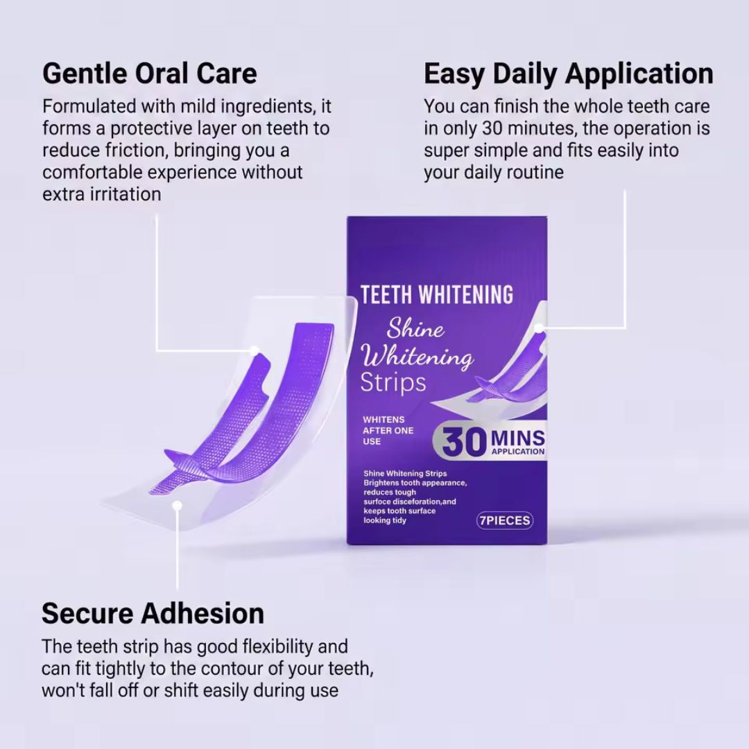 Shine Whitening Strips | 30-Minute Teeth Whitening Strips for a Brighter Smile