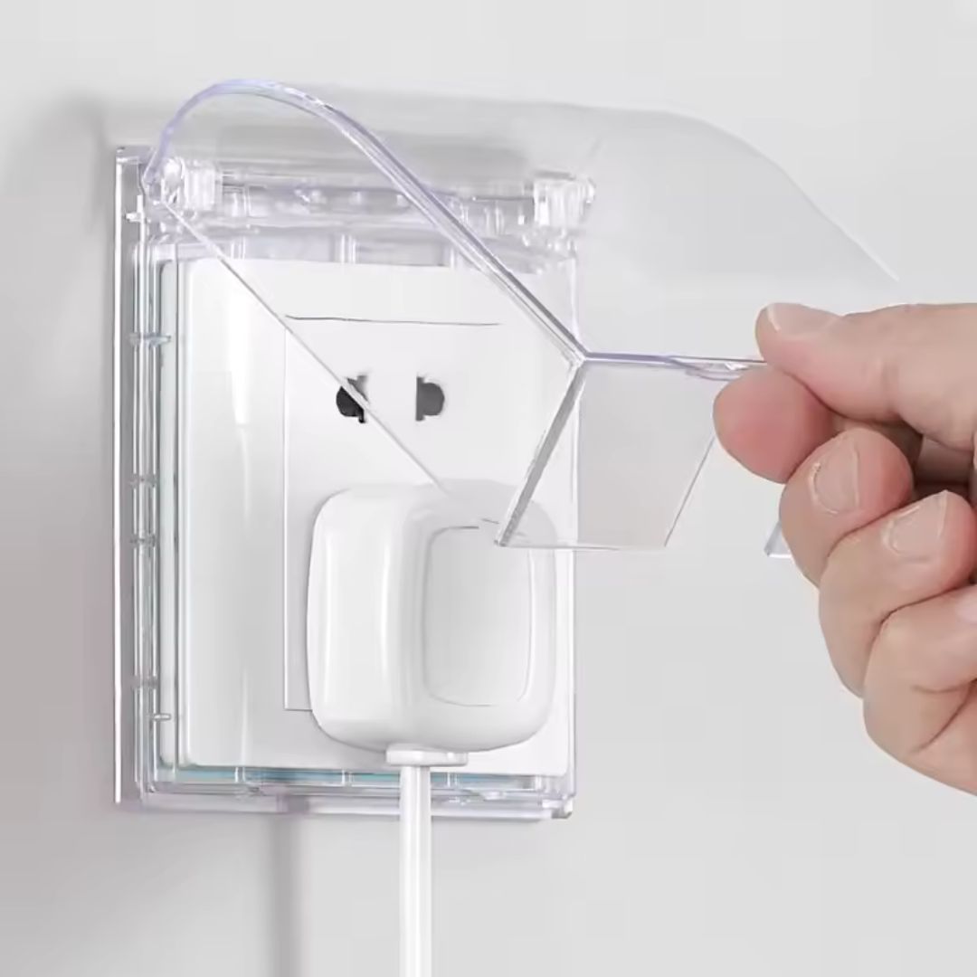 Clear Waterproof Socket Protection Cover – Splash-Resistant Outlet Shield for Home Use