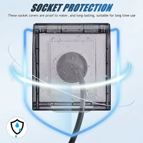 Clear Waterproof Socket Protection Cover – Splash-Resistant Outlet Shield for Home Use