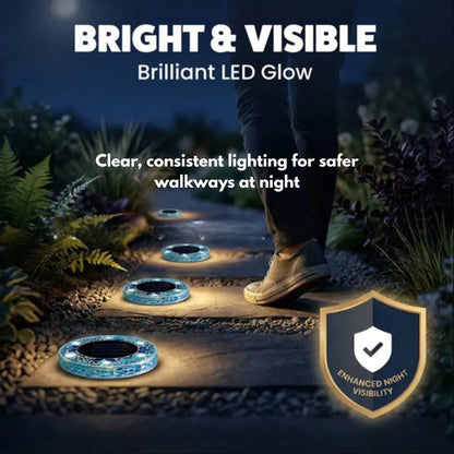 Solar Outdoor Ground Lights – Waterproof LED Garden Disk Lights for Pathways, Lawns & Patios