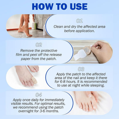 Hydrogel Nail Care Patches | Overnight Toe & Nail Repair Support for Smoother-Looking Nails