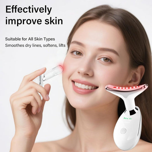 LumiContour™ 7-Color LED Face & Neck Massager with EMS and Gentle Heat