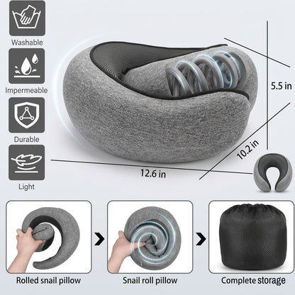 360° Wrap-Around Travel Neck Pillow for Flights, Road Trips & Better Rest
