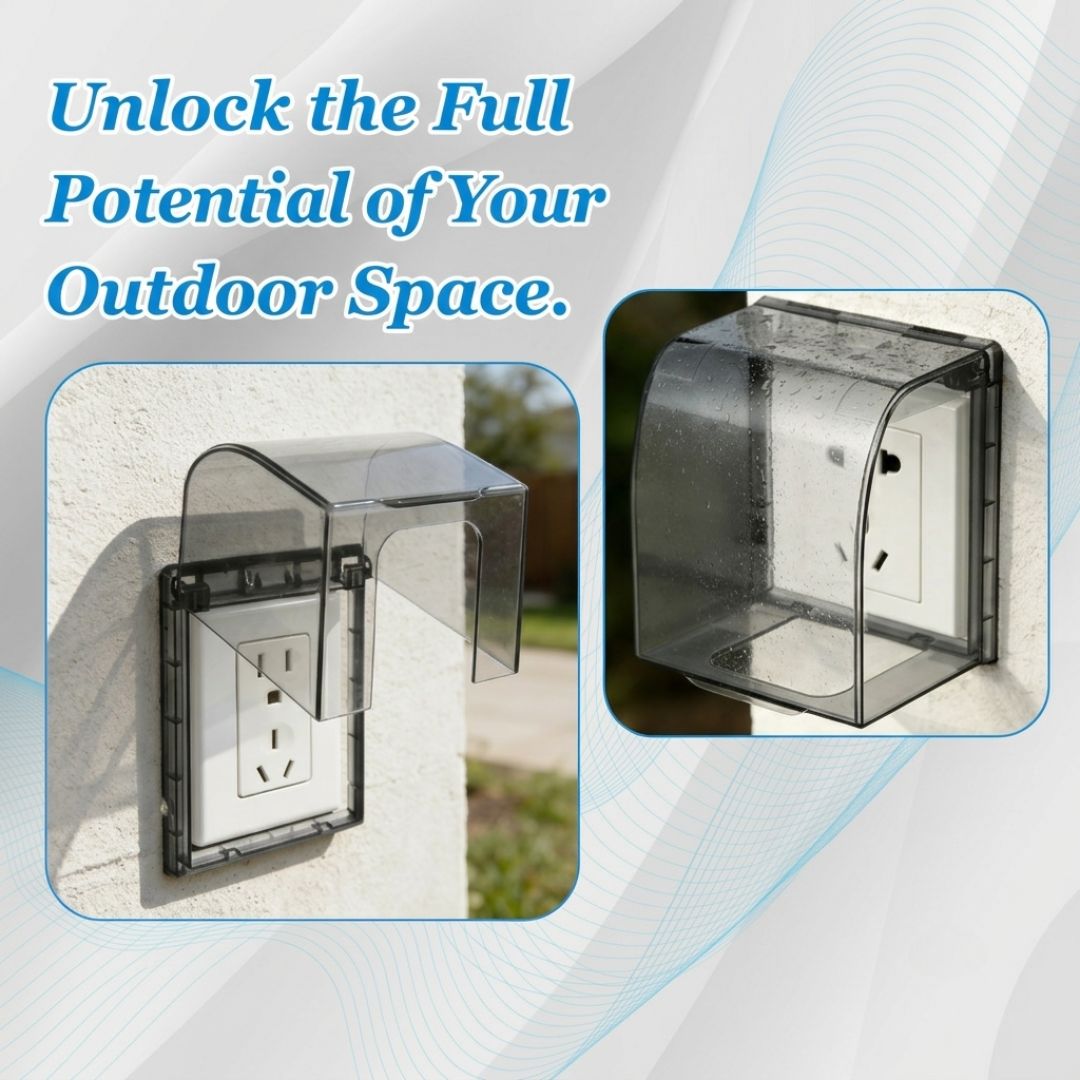 Clear Waterproof Socket Protection Cover – Splash-Resistant Outlet Shield for Home Use